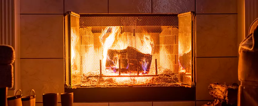 Mendota Hearth Landscape Fireplace Installation in Sarasota Springs, Florida