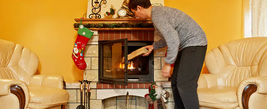 Rusted Metal Fireplace Restoration in Sarasota Springs, Florida